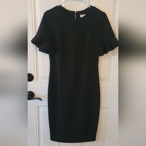 Calvin Klein black dress with gold zipper